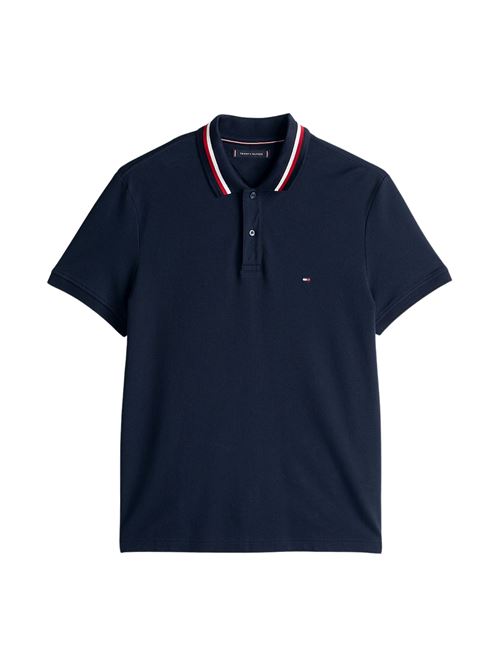 Polo uomo blu in cotone Tommy Hilfiger | MW0MW38484DW5